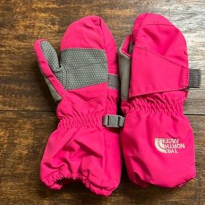 The North Face little girls mitts/gloves. Size 2T